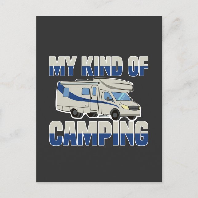 My Kind Of Camping Funny RV Motorhome Postcard (Front)