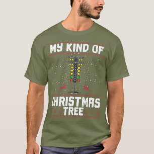 My Kind Of Christmas Tree Drag Racing Funny Xmas T-Shirt