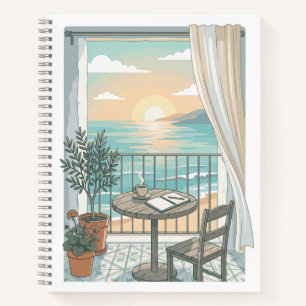 My Kind Of Morning   Cosy Coffee Sunrise Balcony A Notebook