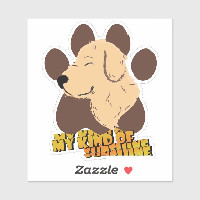 My kind of sunshine Custom-Cut Vinyl Sticker (Sheet)