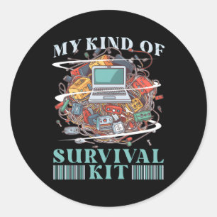 My Kind Of Survival Kit Networking Quote Network Classic Round Sticker