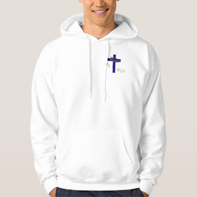 My King Christian Cross t-shirt Hoodie (Front)