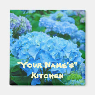 My Kitchen! magnets Blue Hydrangea Flowers