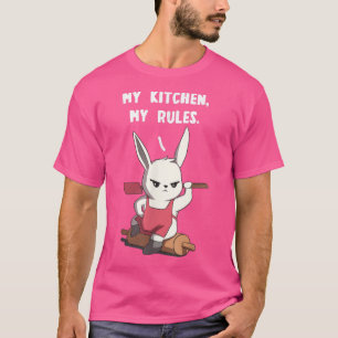 My Kitchen My Rules Funny Anime Cooking Bunny T-Shirt