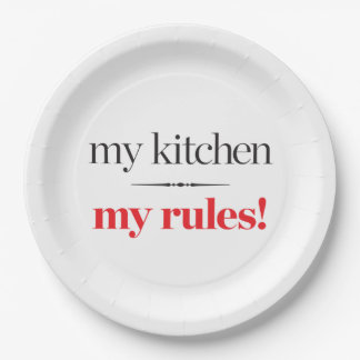 My Kitchen, My Rules Paper Plate
