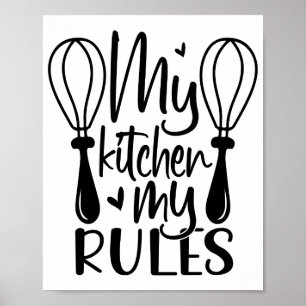 My Kitchen My Rules Quote Poster
