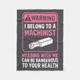 My Knight In Machinist Wife Girlfriend Funny Anniv Fleece Blanket