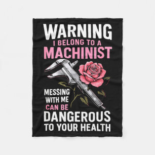 My Knight In Machinist Wife Girlfriend Funny Anniv Fleece Blanket