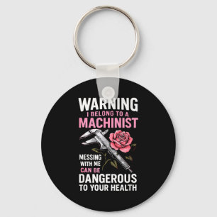 My Knight In Machinist Wife Girlfriend Funny Anniv Key Ring