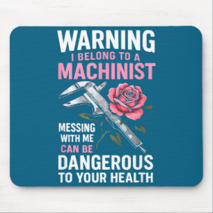 My Knight In Machinist Wife Girlfriend Funny Anniv Mouse Pad