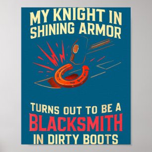 My Knight In Shining Funny Blacksmith Wife Women F Poster