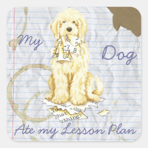 My Komondor Ate My Lesson Plan Square Sticker