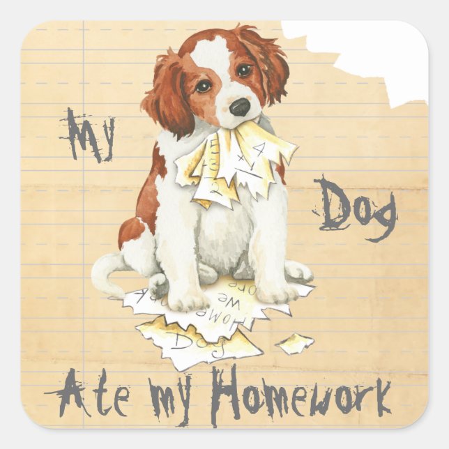 My Kooiker Ate My Homework Square Sticker (Front)