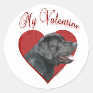 My Labrador Retriever Valentine Classic Round Sticker