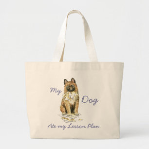 My Laekenois Ate My Lesson Plan Large Tote Bag