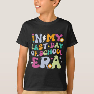 My Last Day Of School Era Kids Groovy Teachers Boy T-Shirt