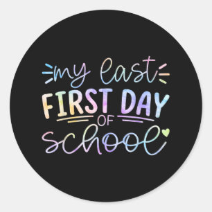 My Last First Day Of School Teacher Retirement Sen Classic Round Sticker