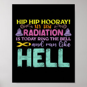 My Last Radiation Is Today Awareness Cancer Poster