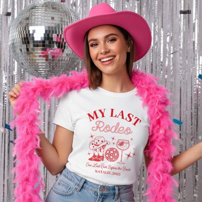 My Last Rodeo Personalised Bachelorette Party T-Shirt (Creator Uploaded)