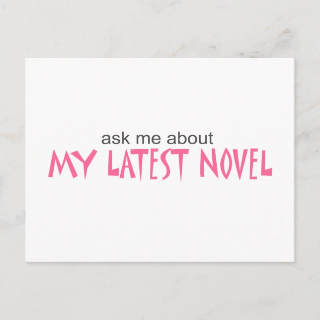 My Latest Novel Postcard (Front)