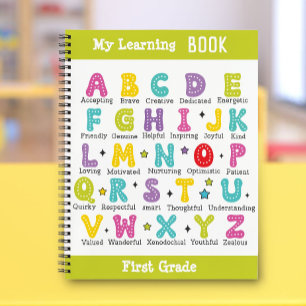 My Learning Book custom name colourful letters