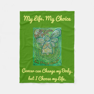 My Life Choice Cancer Angel Chemo Fleece Blanket