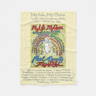 My Life Choice Cancer Angel Soft Fleece Blankets