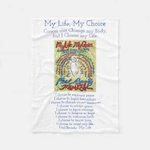 My Life Choice Cancer Poem Soft Fleece Blankets