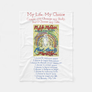 My Life Choice Cancer Poem Soft Fleece Blankets