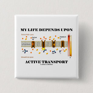 My Life Depends Upon Active Transport (Humour) 15 Cm Square Badge