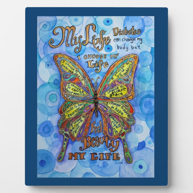 My Life Diabetes Inspirational Poem Plaque (Front)