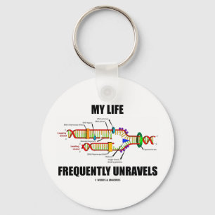 My Life Frequently Unravels (DNA Replication) Key Ring