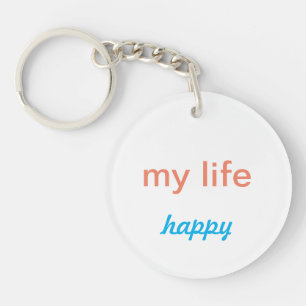 my life happy key ring