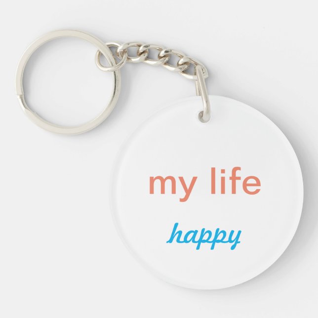 my life happy key ring (Front)