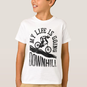 My Life Is Going Downhill Mountain Biking Bicycle T-Shirt