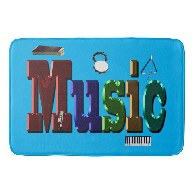 My Life Is Music, Memory Foam Bathmat (Front)