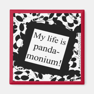 My life is panda-monium magnet