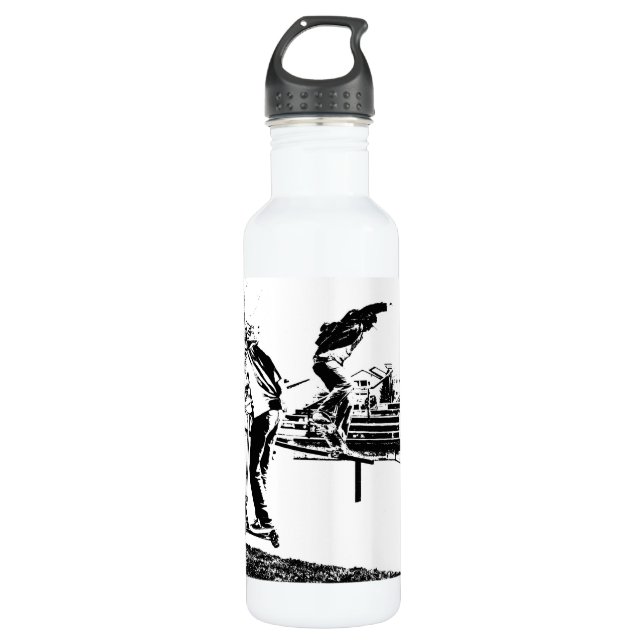 My Life is Skateboarding and Scootering  710 Ml Water Bottle (Front)
