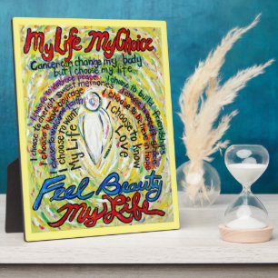 My Life, My Choice Cancer Poem Angel Art Plaque
