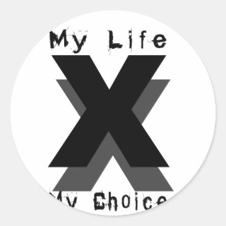my life my choice classic round sticker