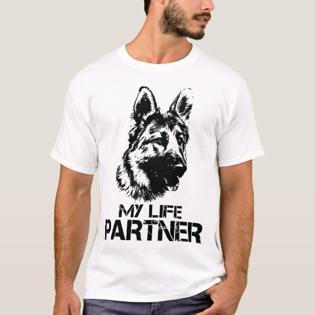 my life partner german shepherd dog T-Shirt (Front)