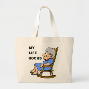 MY LIFE ROCKS LARGE TOTE BAG