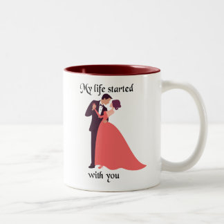 My Life Started With You Two-Tone Coffee Mug