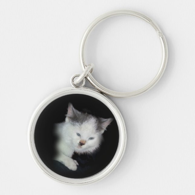 My lil Kitten Keychain- personalise Key Ring (Front)