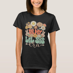 My Lil Sis Era Floral Hippie Groovy Retro Little S T-Shirt