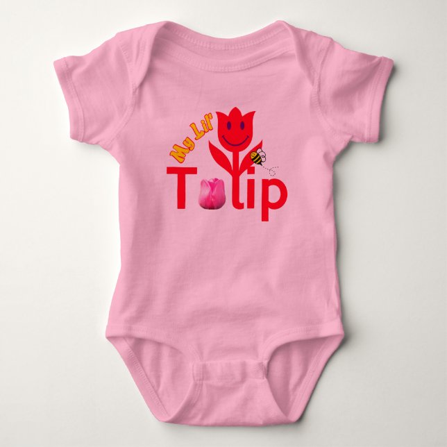 My Lil' Tulip onsie 🌷 Barcelona Tulip Baby Bodysuit (Front)