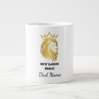 My Lion Dad – Golden Lion Father gift for Dad Large Coffee Mug