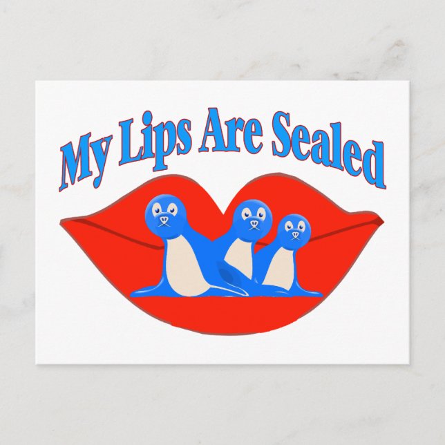 My Lips Are Sealed Postcard (Front)
