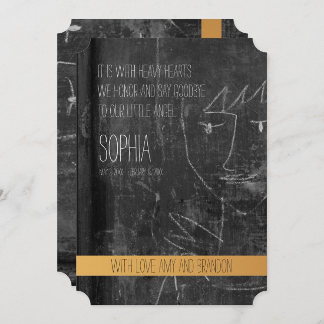 My Little Angel Kids Funeral Announcement (Front/Back)