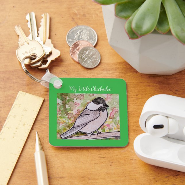 My Little Chickadee Kelly Green Key Ring (Desk)